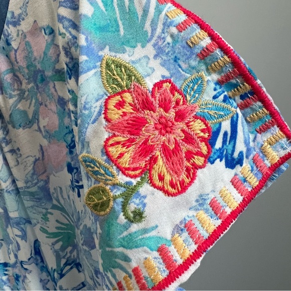 Savanna Jane Floral Embroidered Cap Split Sleeve Size M - Picture 5 of 8